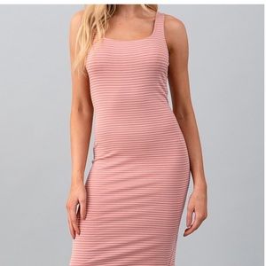 DOUBLE SCOOP NECK MIDI DRESS